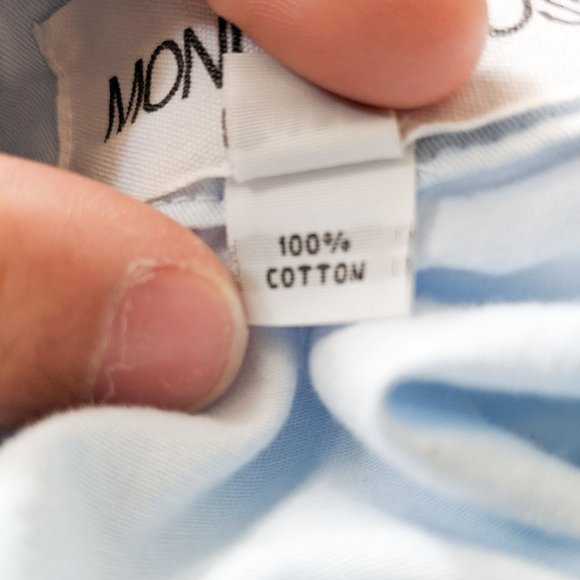 Monday Muse Light Blue Cotton Wrap Shirtdress Size Small - Picture 7 of 10